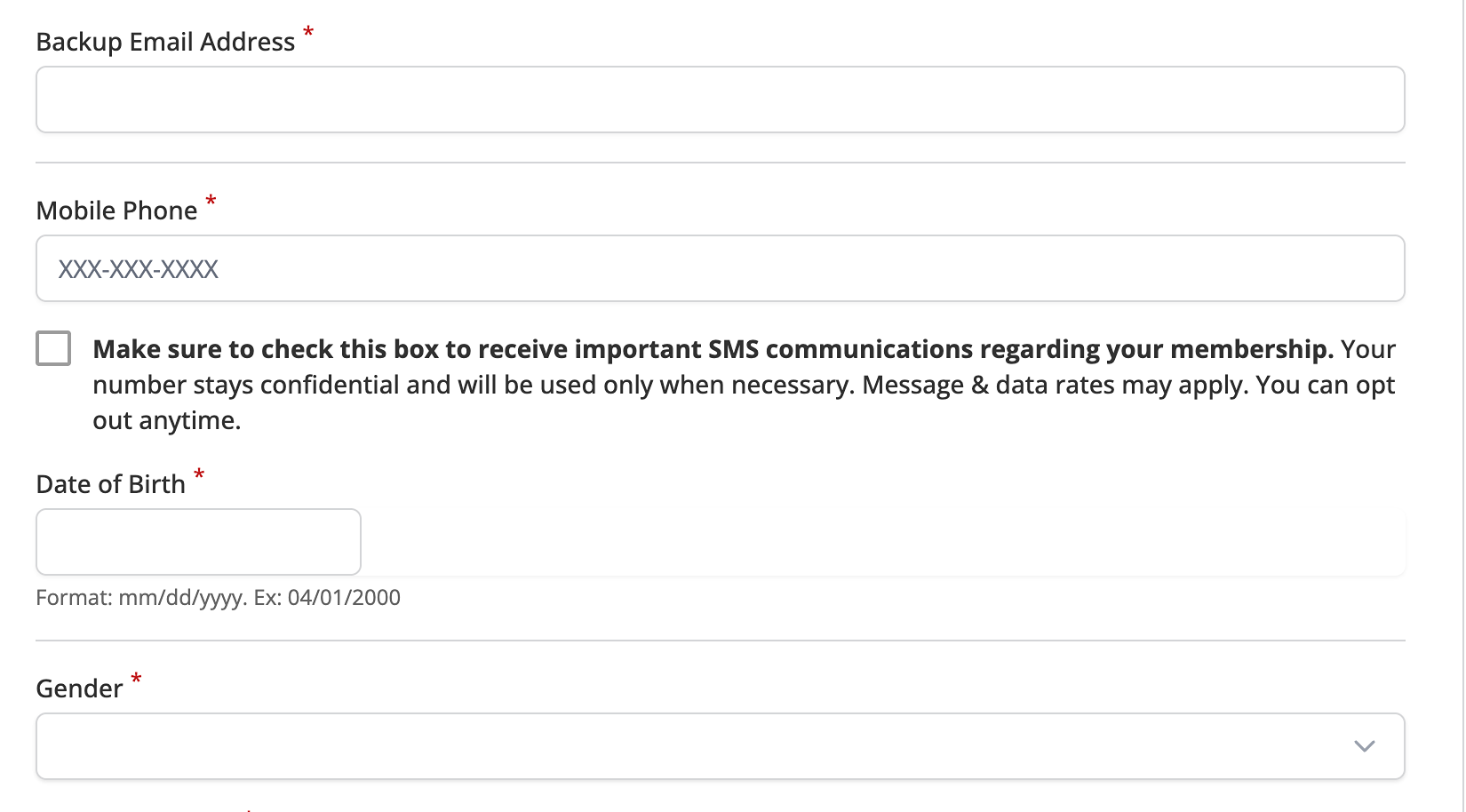 SMS opt-in variant
