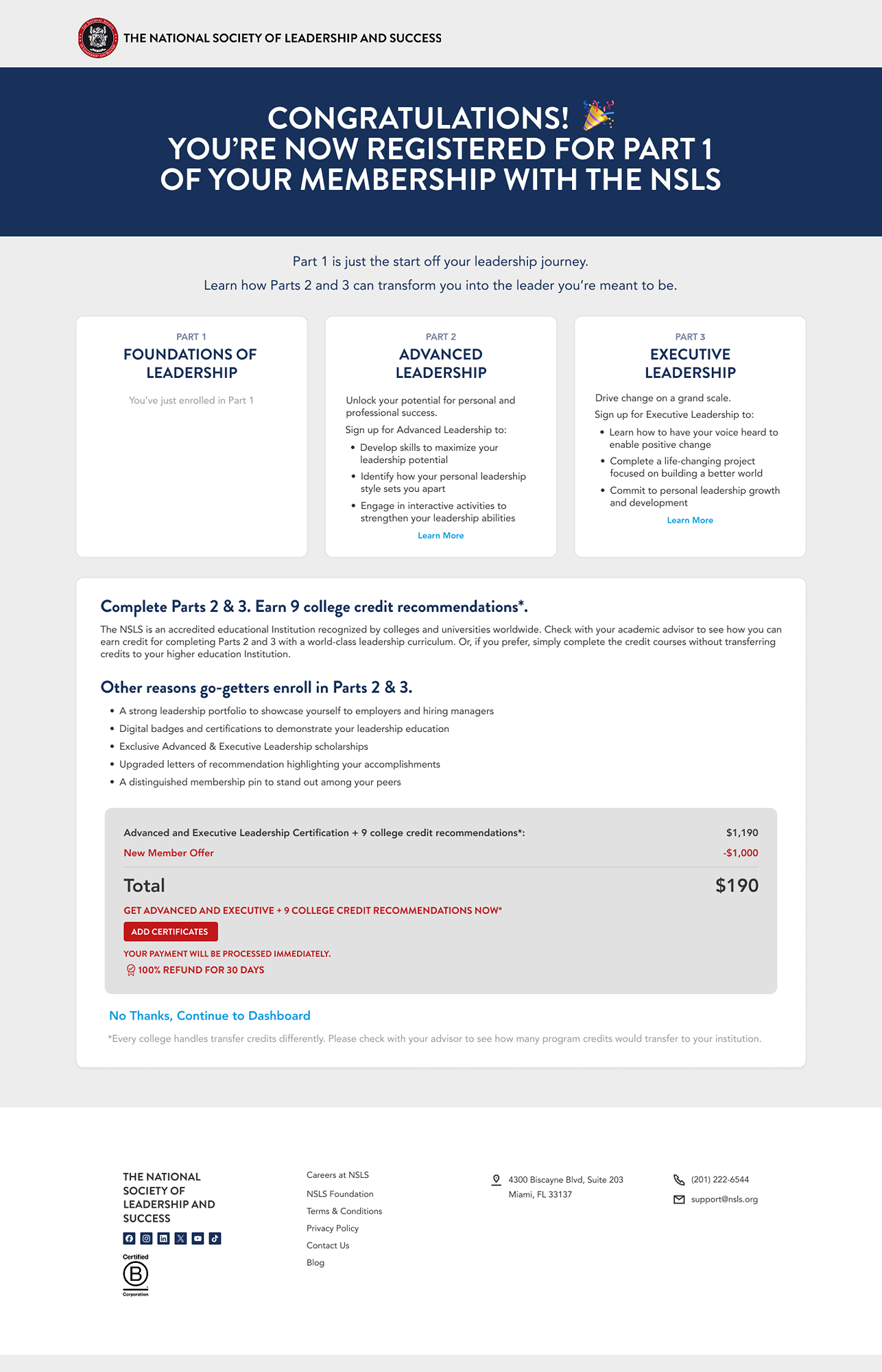 Credit transfer control