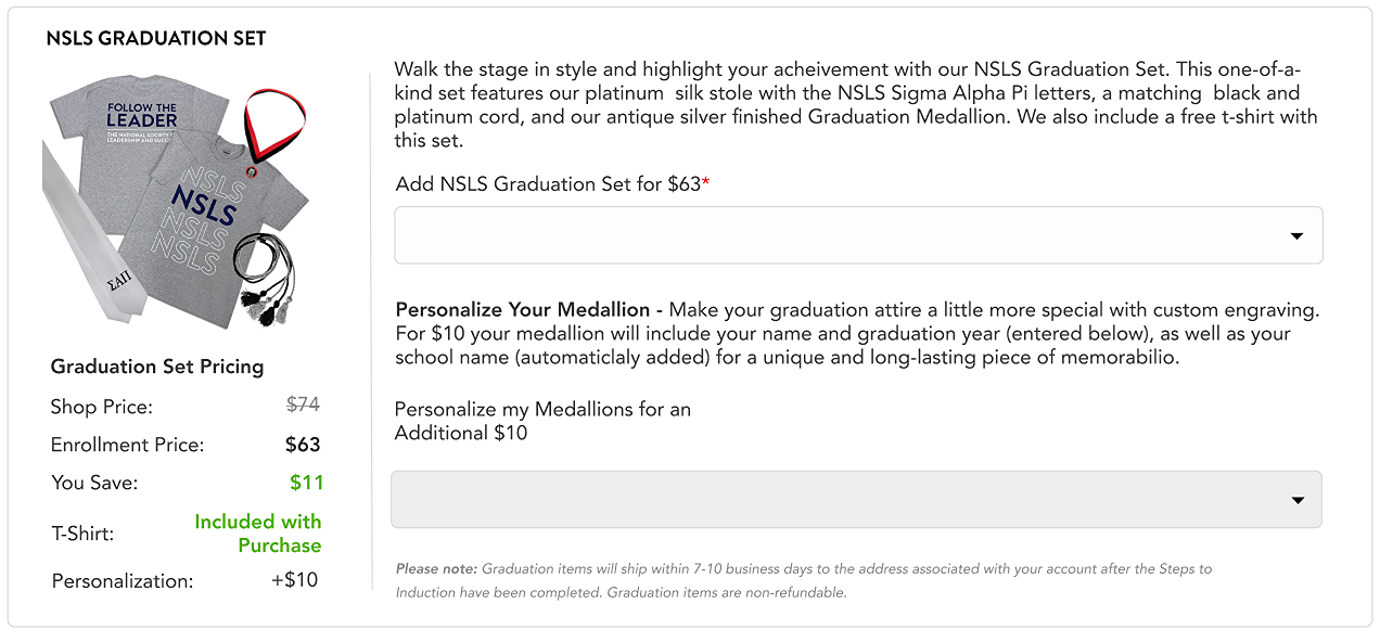 Grad set optional control